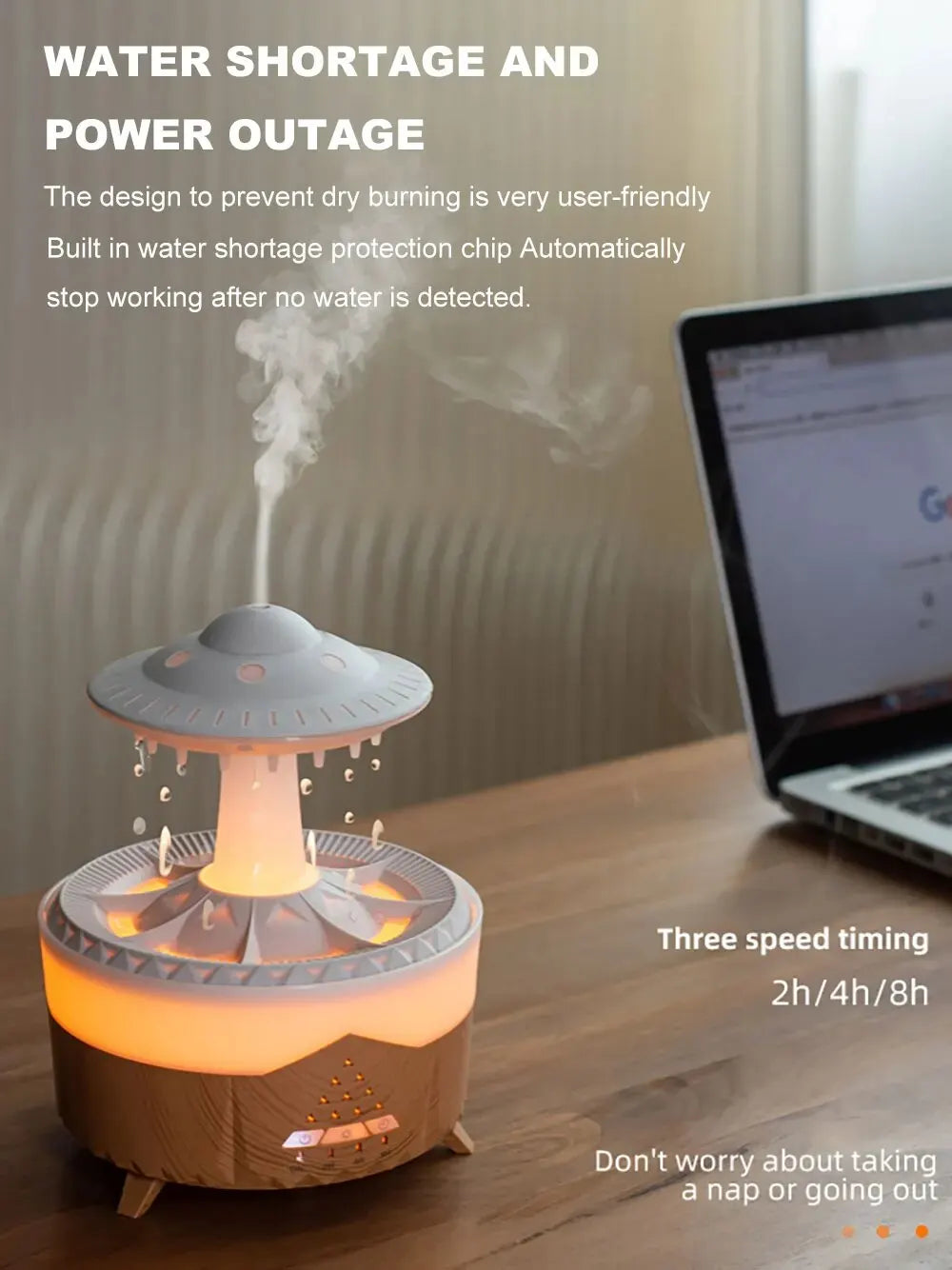 Aierwill ufo Air Humidifier Ultrasonic Aromatherapy Diffusers Mist Maker Fragrance Essential Oil Aroma Difusser Remote control