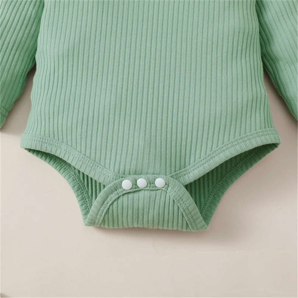 3PCS Baby Girl Clothes Set Long Sleeve Romper Top+Flowers Pant+Headband Spring&Autumn Lovely Outfit for Toddler Girl 0-18 Months - Jess Deals