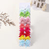10Pcs Bows Elastic Hair rubber band Hair Ties Ribbon Pigtail Grosgrain Hair accessories girl Baby Gift bands for children