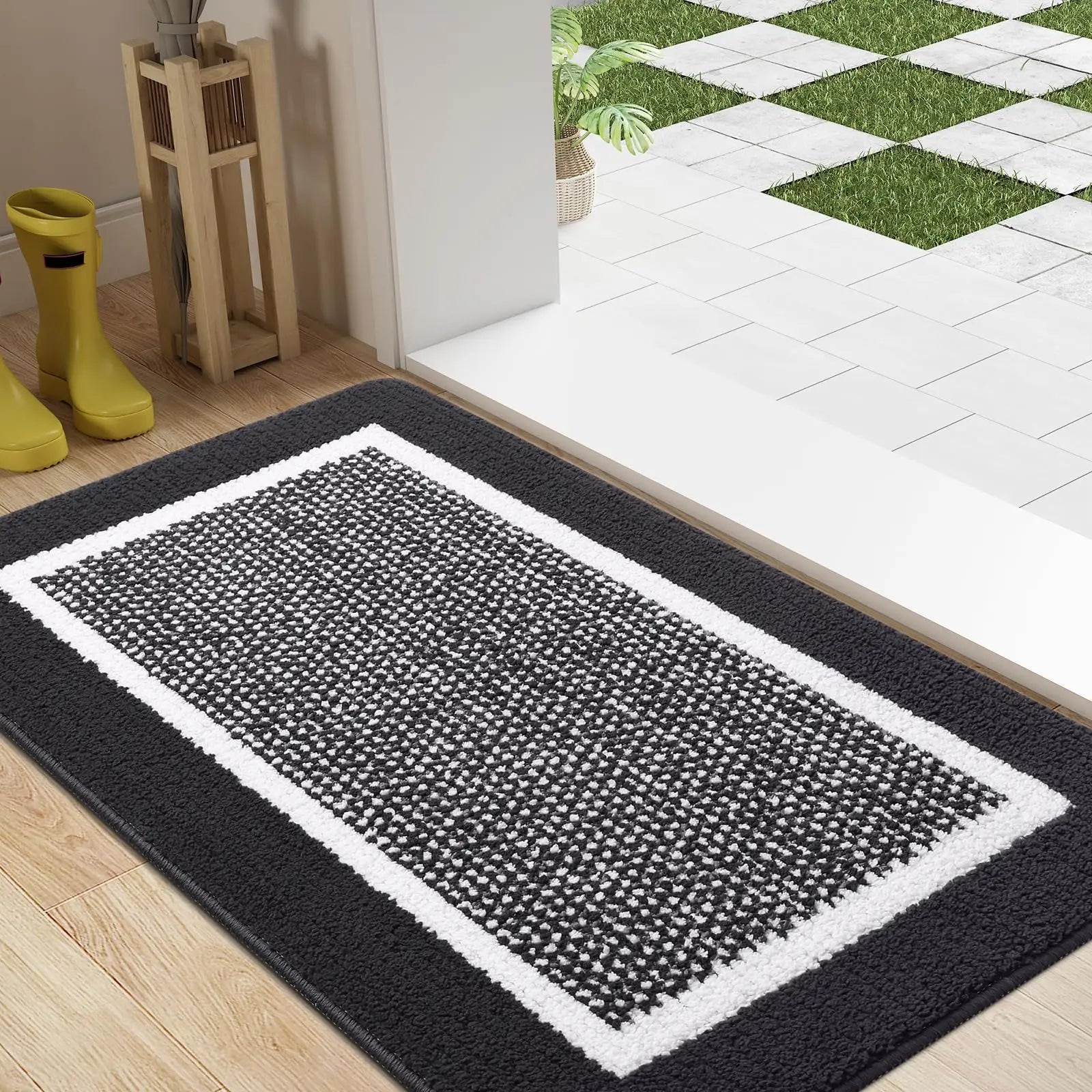 Door Mat Indoor Door Mat Home Non-Slip Absorbent Resist Dirt Door Mat Kitchen Durable Waterproof Inside Floor Mats