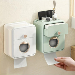 Wall Mounted Toilet Tissue Box- Ideal for Kitchen Bathroom Vanity Countertops. Perfect Bathroom Accessories for Organization. - Jess Deals