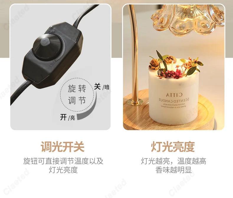 Creative New Aromatherapy Wax Melting Lamp with Adjustable Brightness and Timed Bedroom Headboard Atmosphere Decoration - Jess Deals