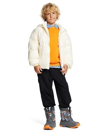 HOBIBEAR Boys Snow Boots with Insulation for Cold Weather Non-Slip Winter Shoes Lace-Up Waterproof Winter Boots - Jess Deals