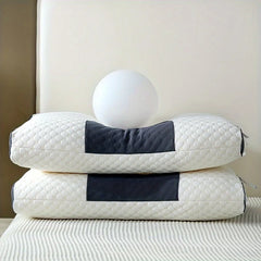 2Pcs Soft Adjustable Ergonomic Knitted Massage Neck Pillow  Orthopedic Contour Support Pillow