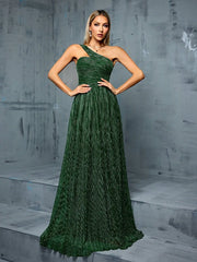 Mgiacy One shoulder irregular wire long skirt Evening gown ball dress Party dress