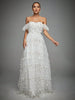 Mgiacy Line collar three-dimensional embroidery lace lace lace lace big swing wedding evening dress ball dress party dress