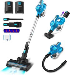 INSE S6P PRO Cordless Vacuum Cleaner 23Kpa 265W Brushless Motor Stick Vacuum, 40 Mins Runtime 2Sets 2500mAh Rechargeable Battery - Jess Deals