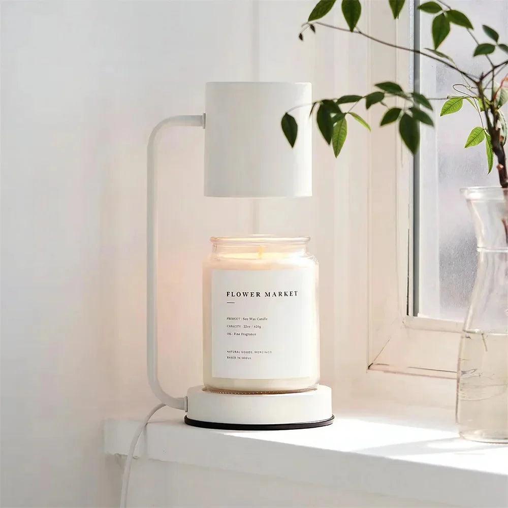 Modern Candle Warmer Table Light Metal Wax Burner Dimmable Candle Table Lamp Desk Lamp for Bedroom Living Room Atmosphere light