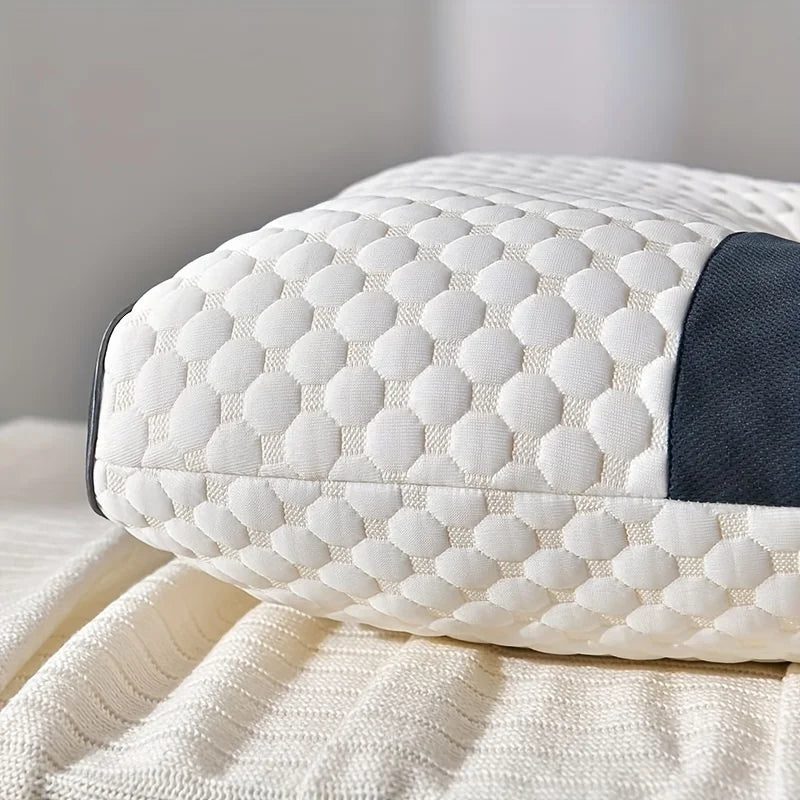2Pcs Soft Adjustable Ergonomic Knitted Massage Neck Pillow  Orthopedic Contour Support Pillow