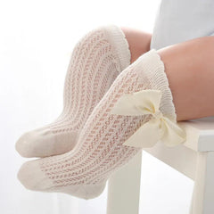 3Pairs/Lot Summer Baby Girls Socks Toddler Infant Bow Cotton Mesh Breathable Socks Newborn Princess Girl Socks For 0-3 Years - Jess Deals