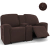 6Pcs/Set Water Resistant Leaf Texture Jacquard Stretch Recliner Loveseat Center Console Sofa Cover Spandex 2 Seater Sofa Cover