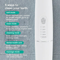 Ultrasonic Electric Toothbrushes Sonic Waterproof USB Charger Tooth Brushes Replacement Timer Dental Calculus Remover - Jess Deals