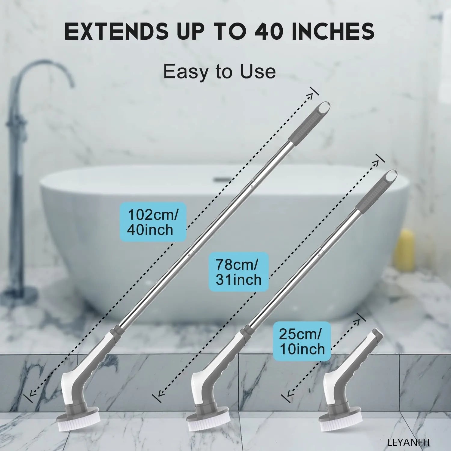 IPX8 Waterproof 6 in 1 Electric Cleaning Brush Electric Spin Scrubber