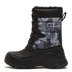 HOBIBEAR Boys Snow Boots with Insulation for Cold Weather Non-Slip Winter Shoes Lace-Up Waterproof Winter Boots - Jess Deals