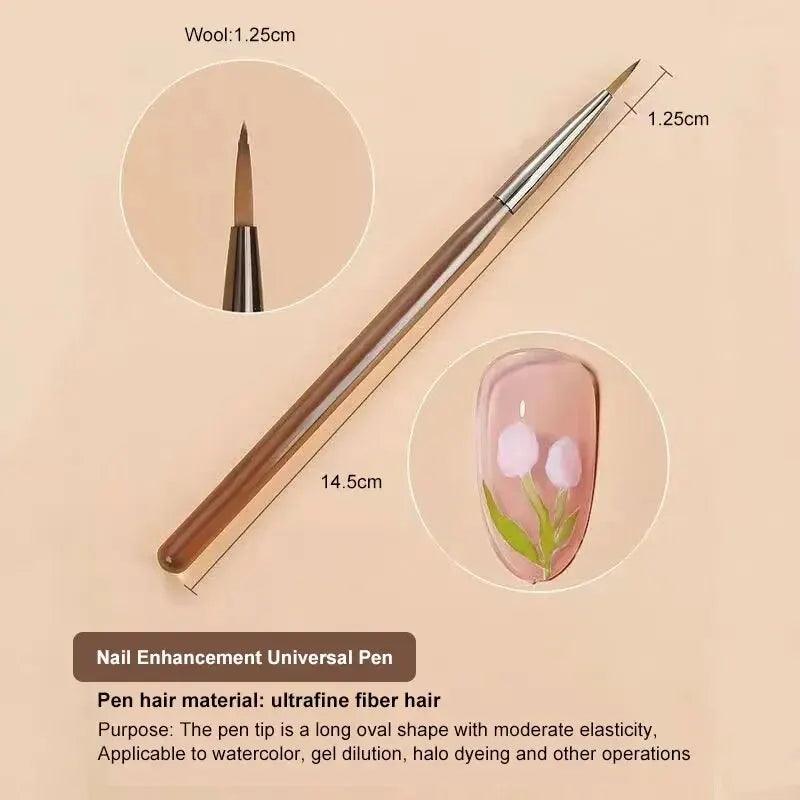 9PCS UV Gel Nail Brush Liner DIY Painting Pen Manicure Acrylic Drawing Brush for Nail Art Design Nails Tip Display Painting Tool - Jess Deals