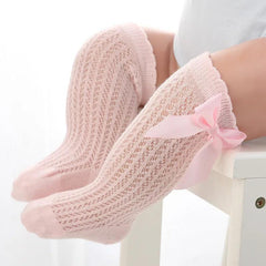 3Pairs/Lot Summer Baby Girls Socks Toddler Infant Bow Cotton Mesh Breathable Socks Newborn Princess Girl Socks For 0-3 Years - Jess Deals
