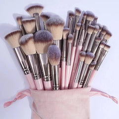MAANGE 30pcs Professional Makeup Brush Set Foundation Concealers Eye Shadows Powder Blush Blending Brushes Beauty Tools with Bag - Jess Deals