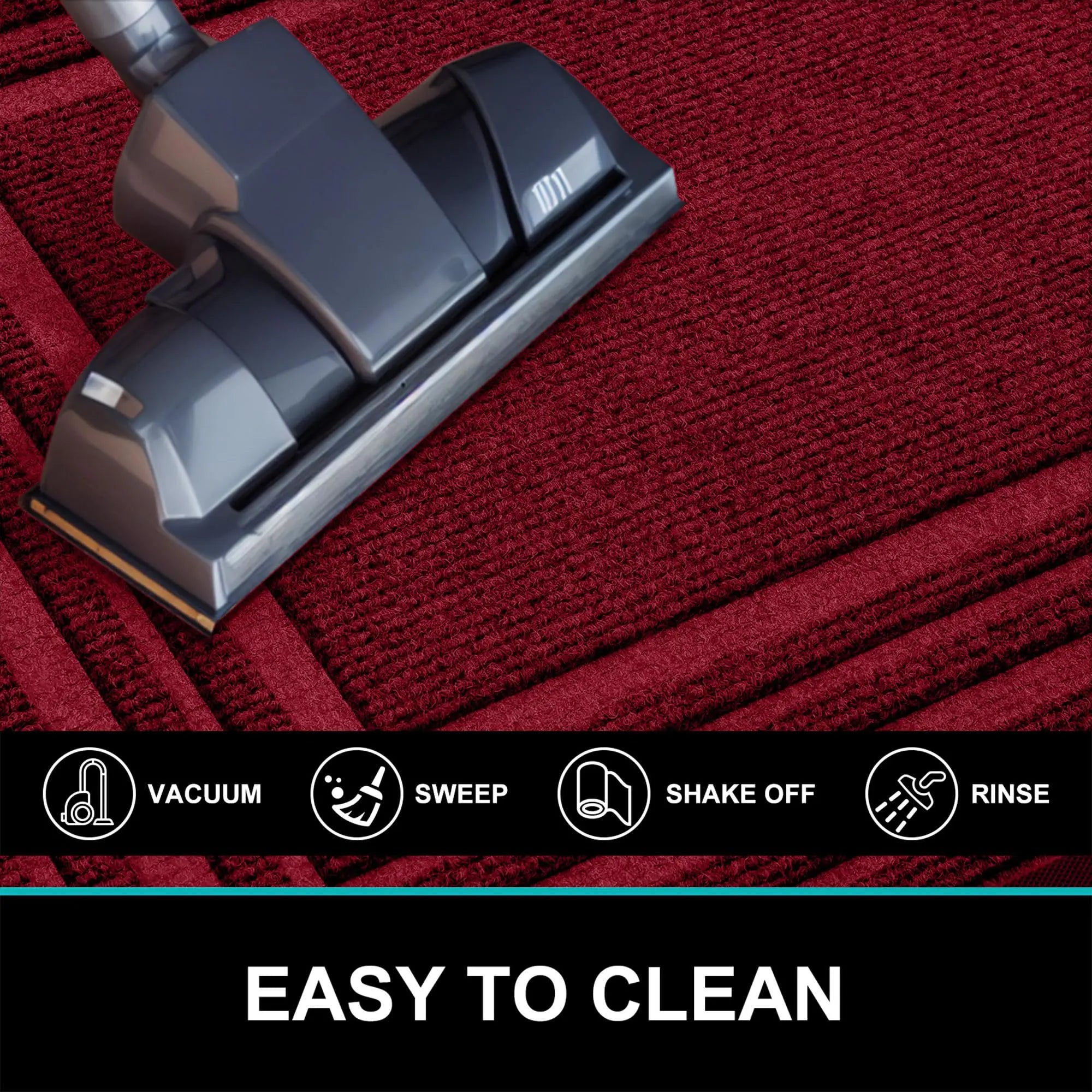 Olanly Natural Rubber Mat Non Slips Low Profile Outdoor Mat For Home Entrance Floor Doormats Heavy Duty Door Mat Outdoor Indoor