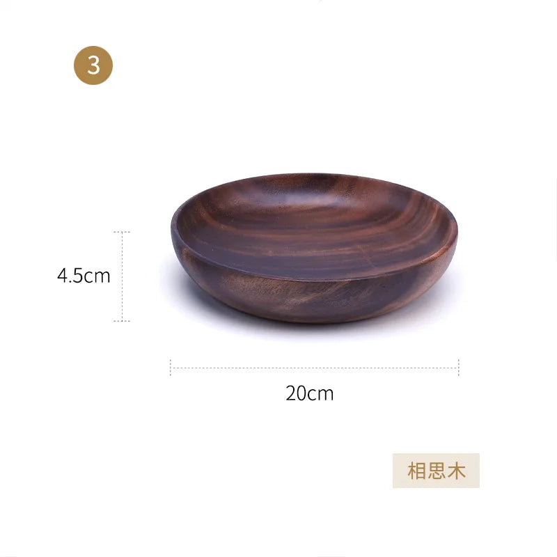 Wooden Bowl Household Fruit Bowl Salad Bowl