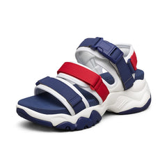 Skechers Women Sandals Wide Platform Open Toe Walking Wedge Sandals Adjustable Closure Strap Ankle Strap
