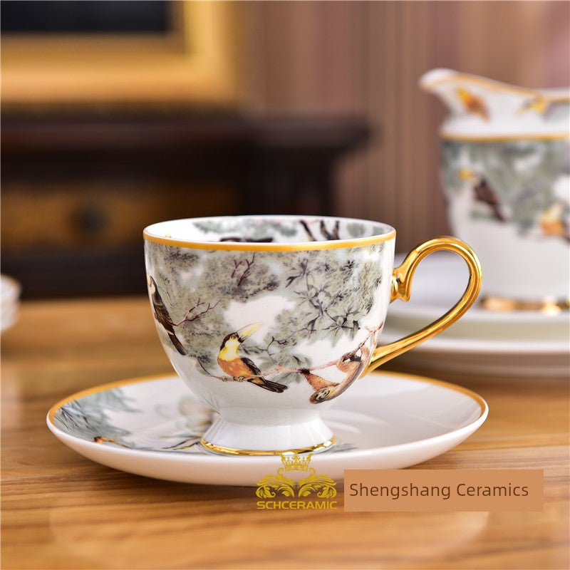 Continental Cuisine Tableware Steak Plate Equatorial Jungle Moving Ceramic Western Plate Coffee Set Model Room Club