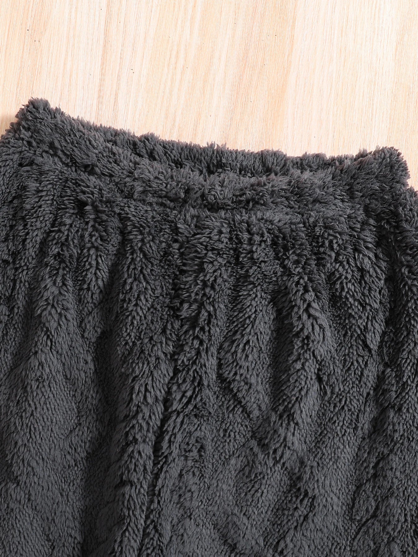 Spring and autumn girls fashion 2 sets dark grey knitted round neck long sleeve + knitted straight pants