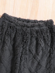 Spring and autumn girls fashion 2 sets dark grey knitted round neck long sleeve + knitted straight pants