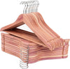 American Red Cedar Wooden Coat Suit Hangers 20 Pack, Wood Skirt Dress Hangers, Smooth Cut Notches- 360°Flexible Hook