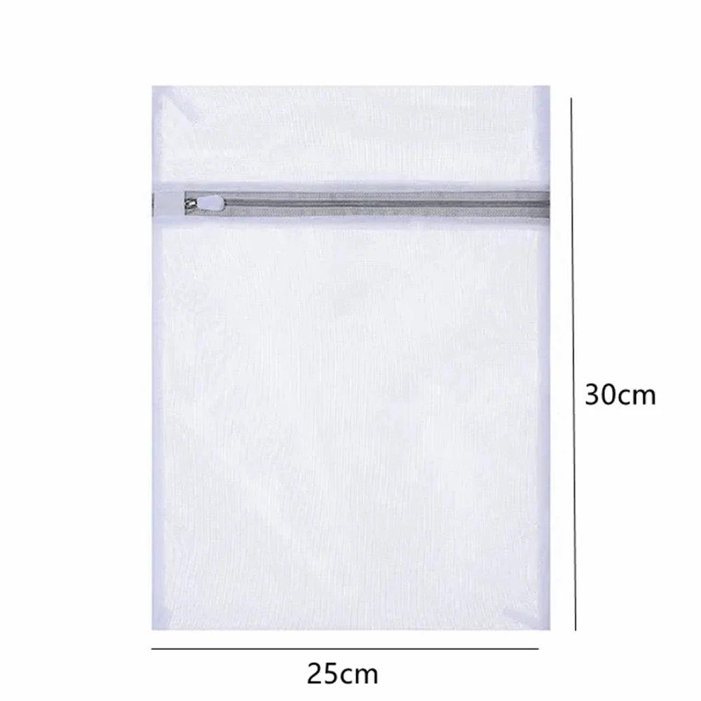 White Durable Large Washing Laundry Bag Mesh Organizer Net Dirty Bra Socks Underwear Shoe Storag Wash Machine Cover Clothes - Jess Deals