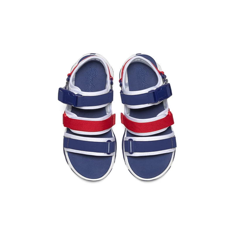 Skechers Women Sandals Wide Platform Open Toe Walking Wedge Sandals Adjustable Closure Strap Ankle Strap
