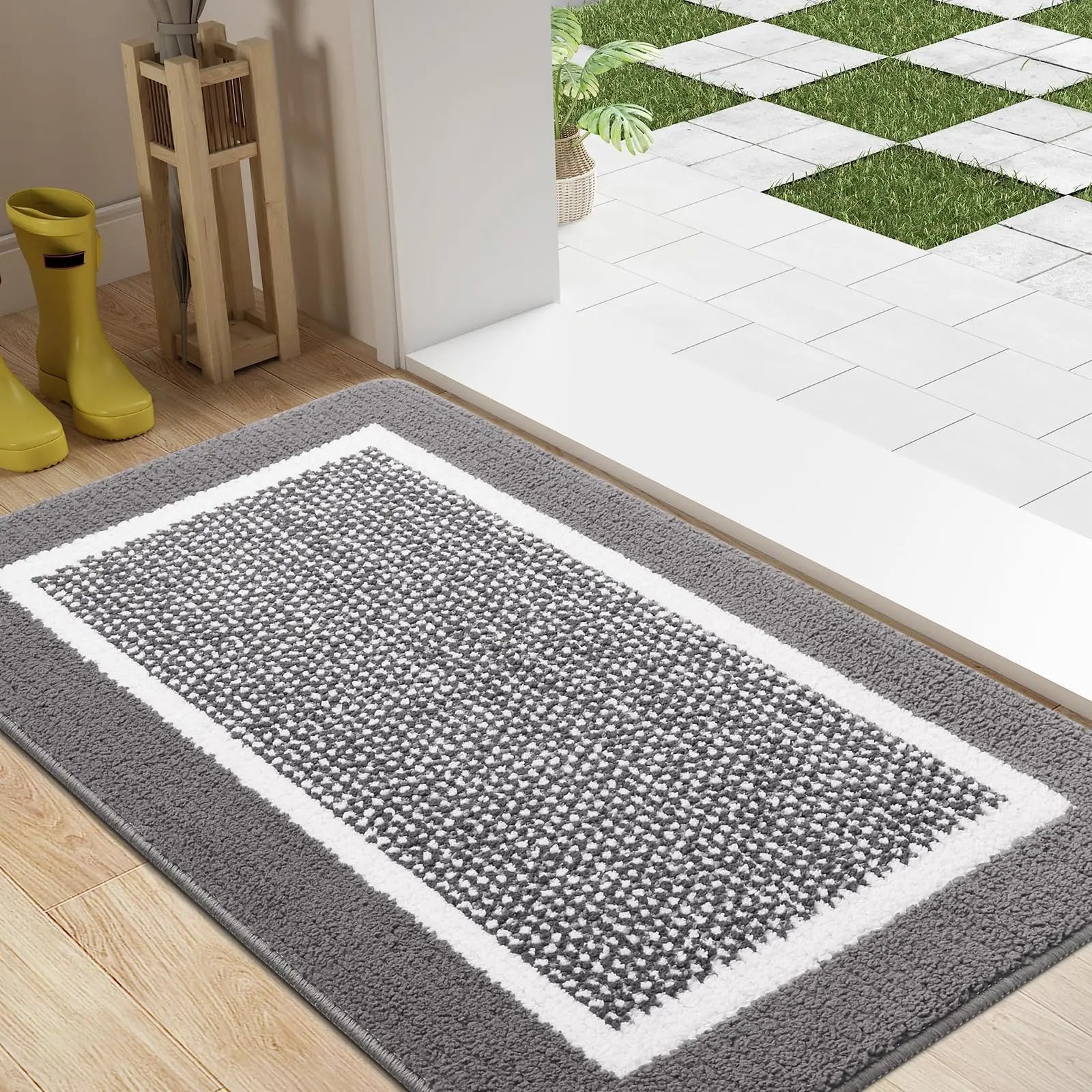 Door Mat Indoor Door Mat Home Non-Slip Absorbent Resist Dirt Door Mat Kitchen Durable Waterproof Inside Floor Mats