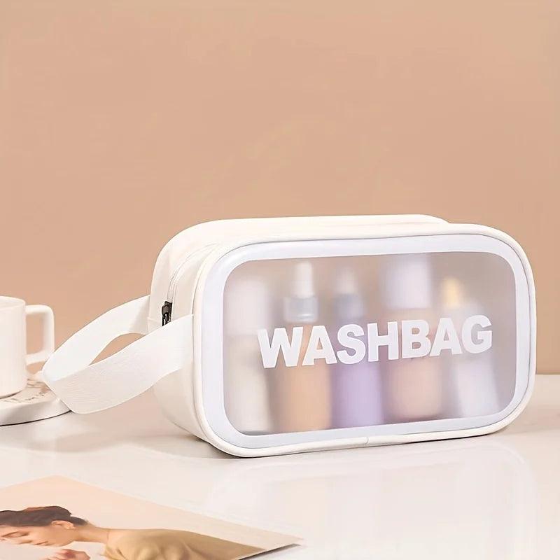 Large Capacity Waterproof Transparent Travel Cosmetic Bag - Portable and Organized Storage for Makeup and Toiletries