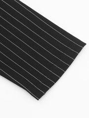 Nice-forever Autumn Women Vintage Stripes Pattern Dresses Business Office Elegant Bodycon Sheath Dress B965