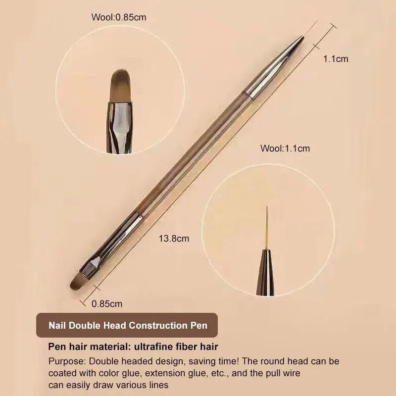 9PCS UV Gel Nail Brush Liner DIY Painting Pen Manicure Acrylic Drawing Brush for Nail Art Design Nails Tip Display Painting Tool - Jess Deals