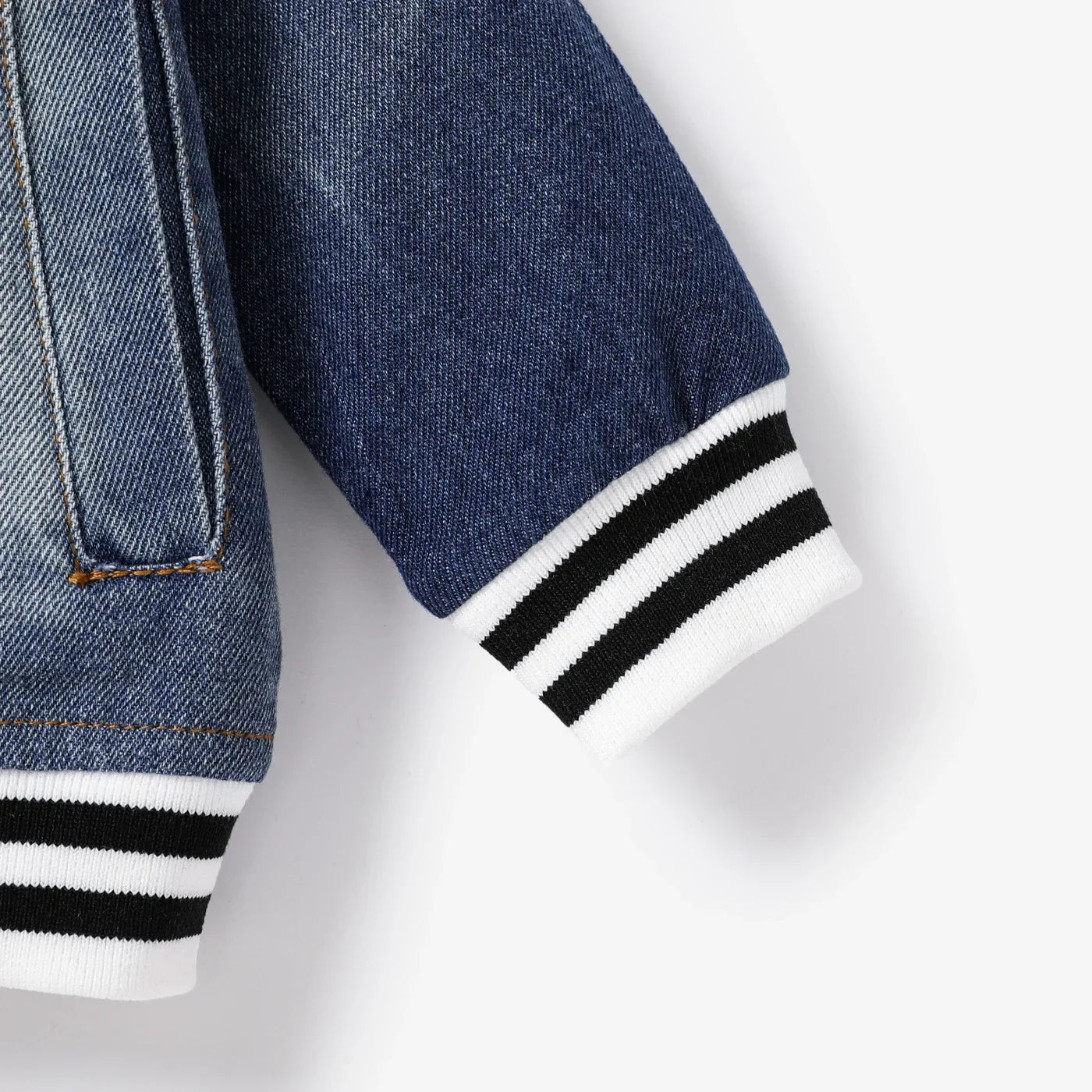 Baby Boy Hole Design Trendy Basic Long Sleeve Denim Jacket Soft and Comfortable  Perfect for Outings and Daily Wear