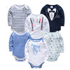 KAVKAS Baby Boy Clothes 6 Pcs/Lot Long Sleeve roupa bebes Bodysuit 0-24 Months Cartoon Print Newborn Cotton Jumpsuit