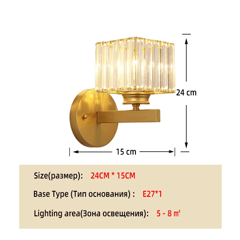 Wall Lamp Bedroom Postmodern Living Room Creative Corridor Nordic Stairs Crystal Glass Aisle Room Lamps Wall Decor Living Room