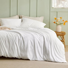 Bedsure Duvet Cover - Polyester & Rayon Derived from Bamboo Cooling Duvet Cover Set, 1 Duvet Cover  & 2 Pillow Shams