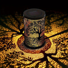 1pc Hanging Solar Lantern, Outdoor Waterproof Vintage Metal LED Big Tree Decorative Lights, Garden Yard Lawn Lights - Jess Deals