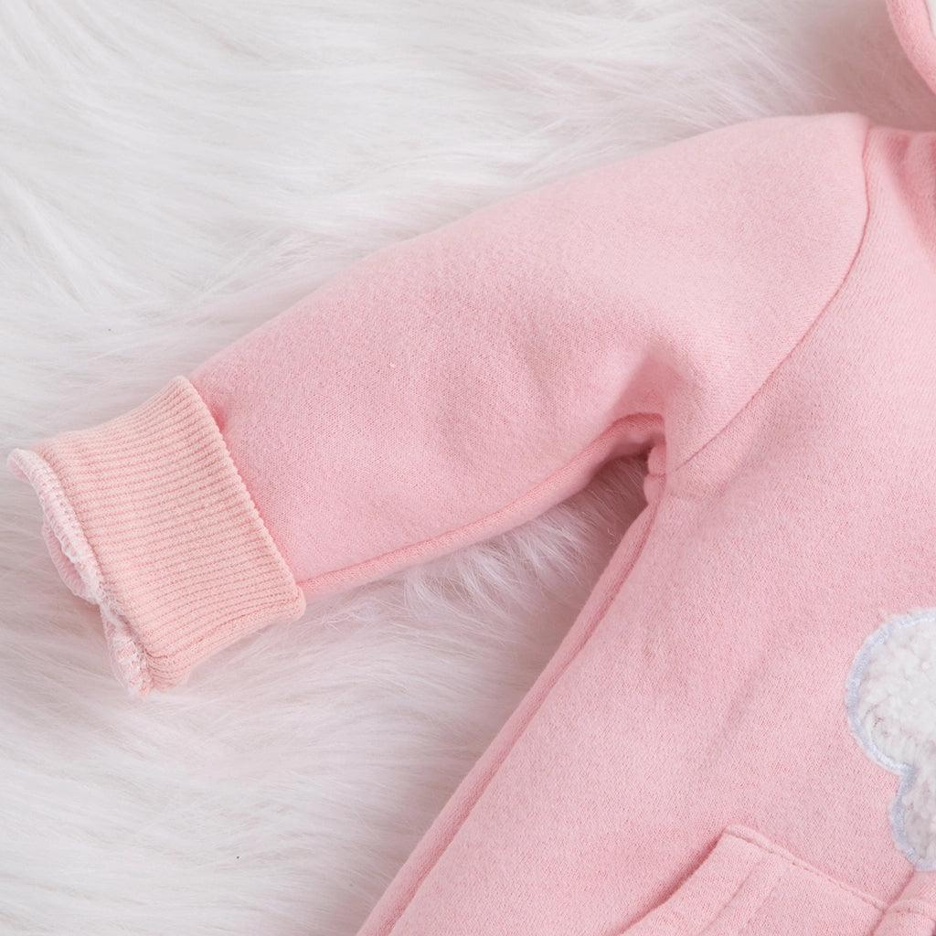 PatPat Winter Baby Adorable Cloud Hooded Baby Rompers for Baby Boys and Baby Girls Warm Unisex Baby Bodysuit Clothes