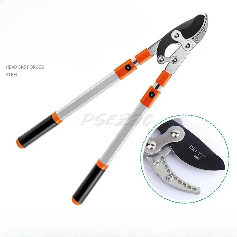 Garden Branch Scissors Stretchable SK5 Steel Long Pruner Gardening Fruit Tree Pruning Shears Garden Tool Professional Hand Tools