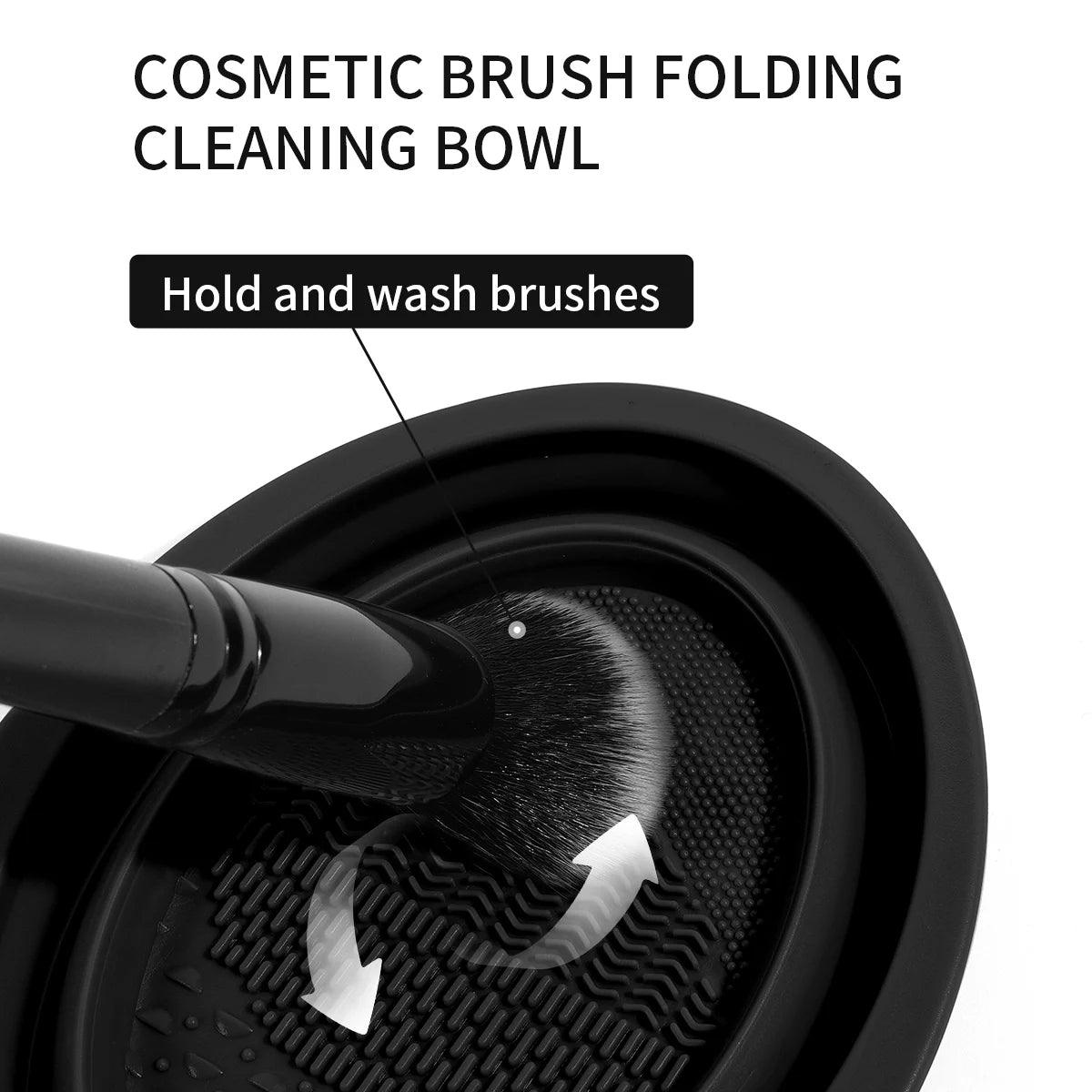 MAANGE Professional Makeup Tools Kit 30PCS Foundation Makeup Brush Set 15PCS Makeup Sponge Removal Puff Cleaning Bowl for Travel - Jess Deals