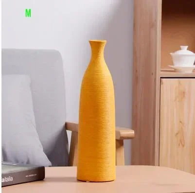 Simple Modern Black White Ceramic Vase