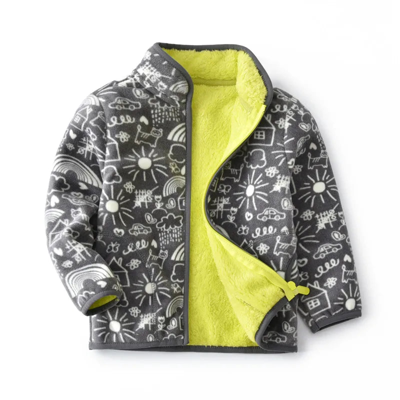 2-8T  Children Clothing for Boys Girls Winter Fleece Jackets