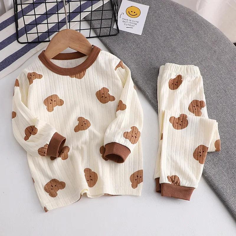 Sets for Children Loungewear Long Sleeve Pajamas for Children Cute Deisgn Lightweight and Comfortable Fabric Sleepwear Outfit - Jess Deals