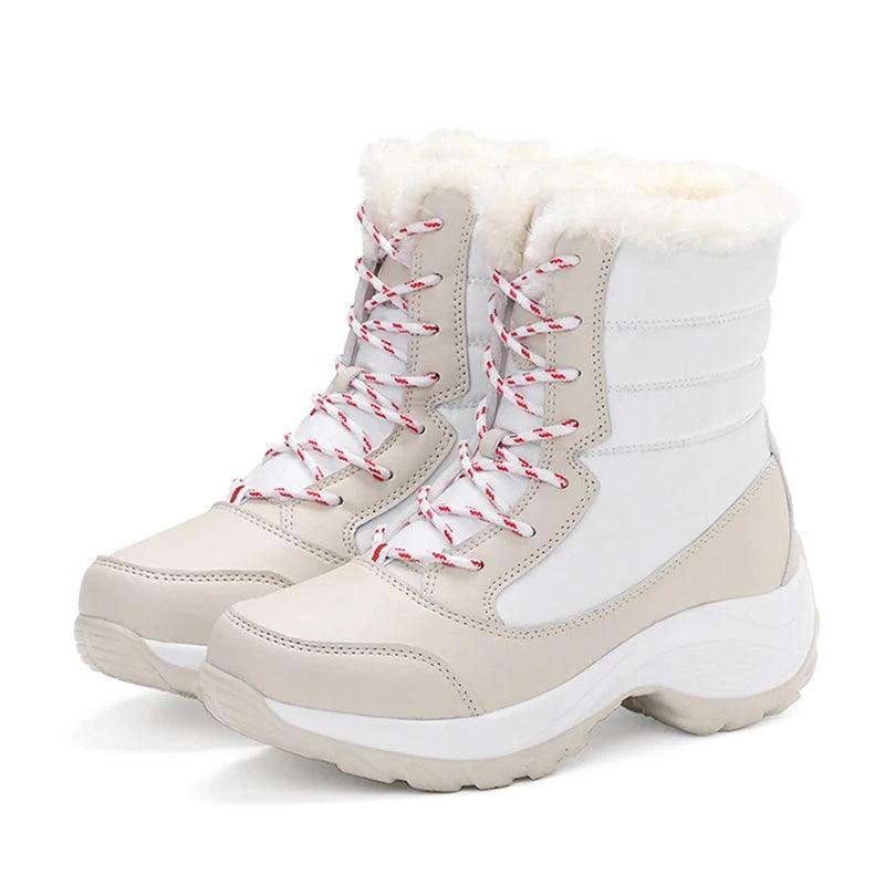 Women's Boots Snow Soft Shoes Women Platform Ladies Shoes Fashion Mid High Boots Plus Size Winter Girls Boots Botas Mujer - Jess Deals