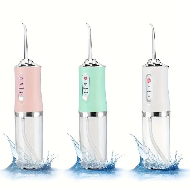 USB Portable Oral Irrigator Water Flosser Dental Water Jet Tools Pick Cleaning Teeth 200ML 4 Nozzles Mouth Oral Cleaning Agents - Jess Deals