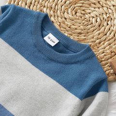 Toddler Boy Casual Stripe Colorblock Knit Sweater - Jess Deals