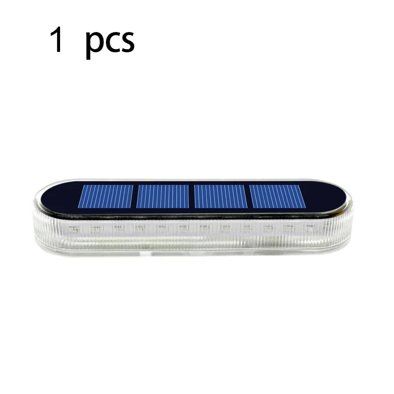 LED Outdoor Deck Lights Solar Garden Step Lighting Waterproof For Stairs Patio Pathway Yard Fence Wall Lamp Christmas Decoration