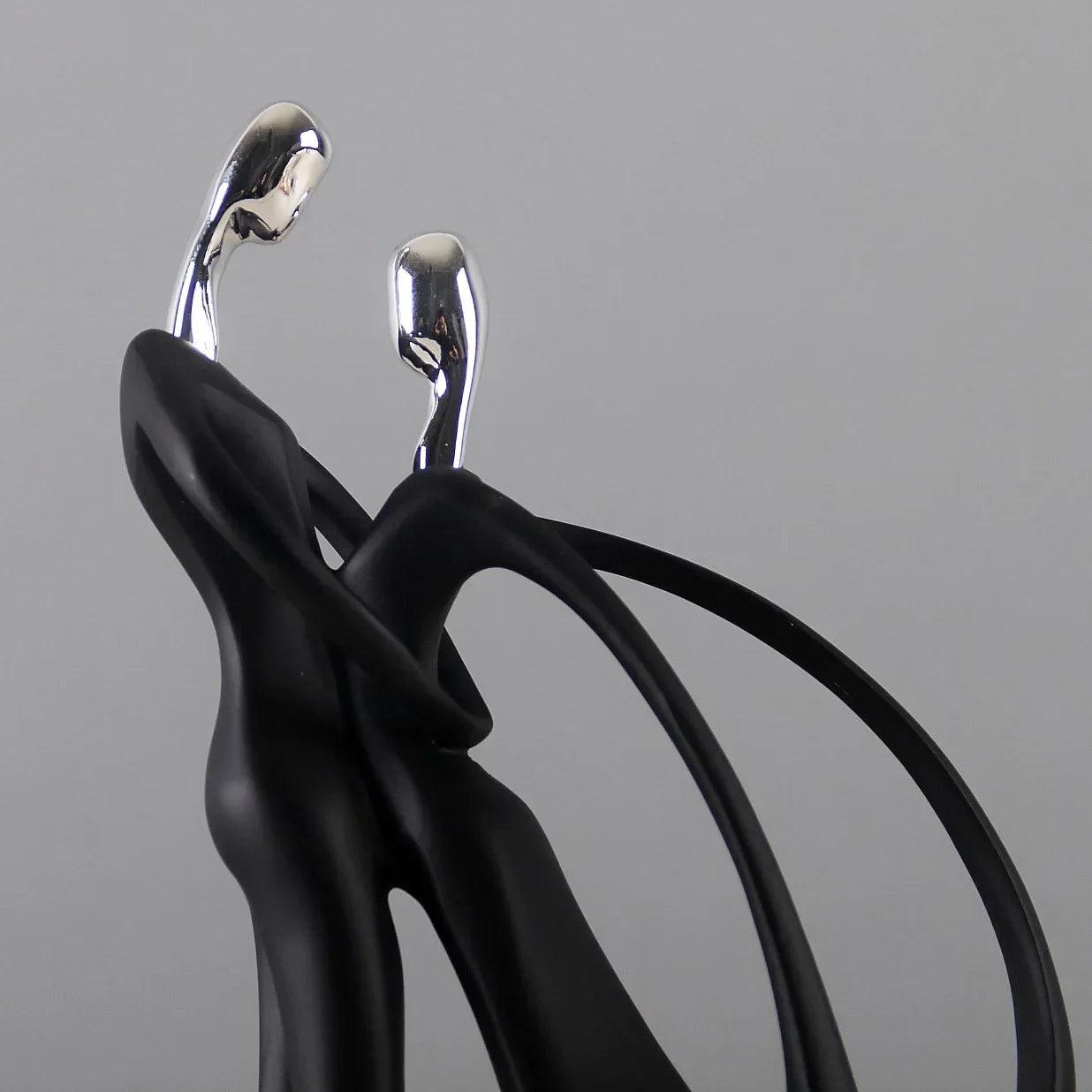 Nordic Art Dancing Couple Resin Figure Ornaments Figurines Home Decoration Accessories for Living Room Ornaments for Home Decor - Jess Deals